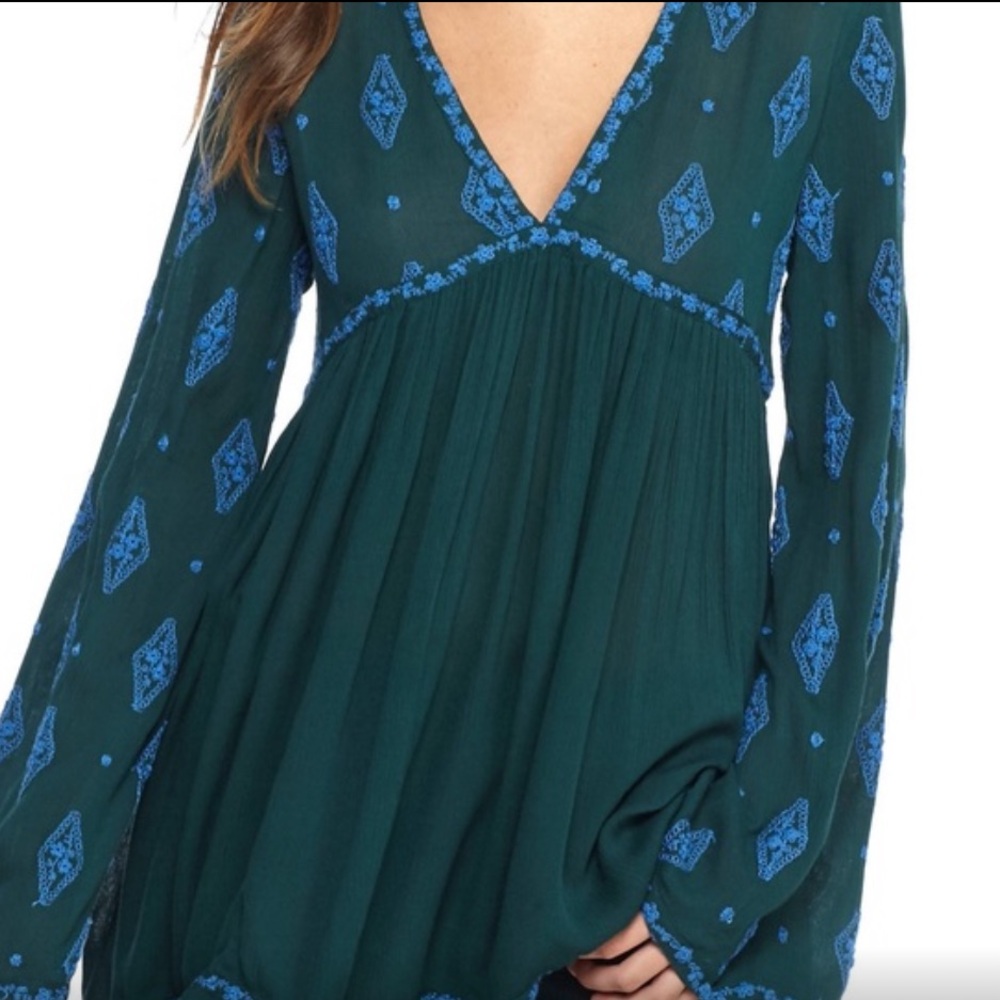 Free People Diamond Embroidered Top